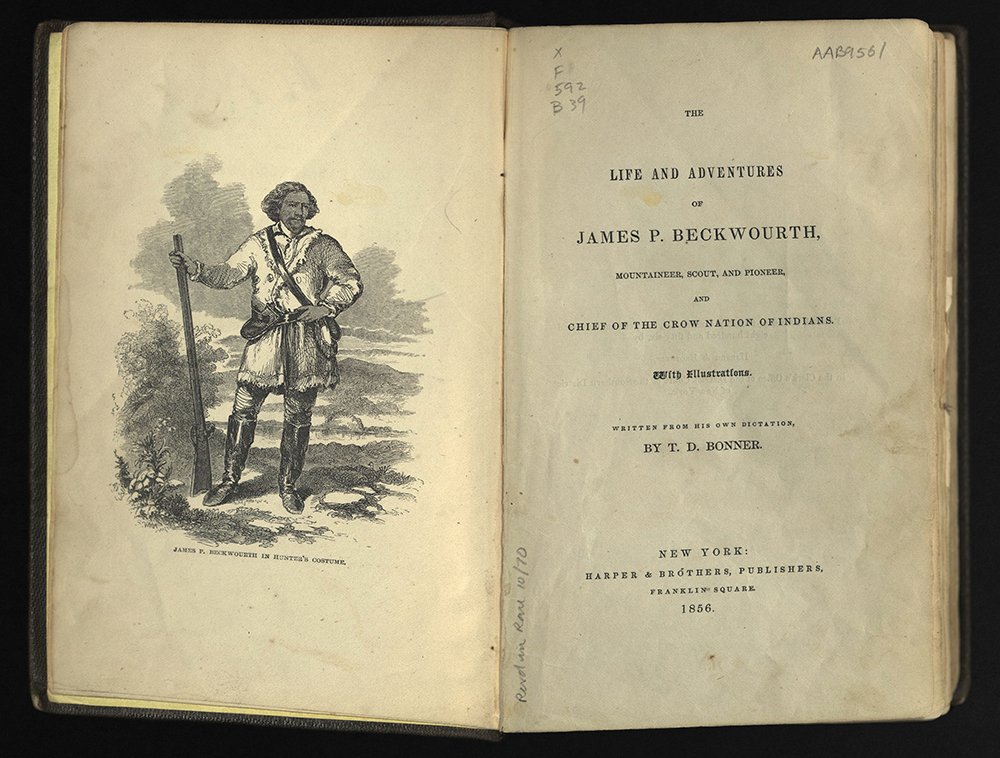 Life and Adventures of James P. Beckwourth... title page