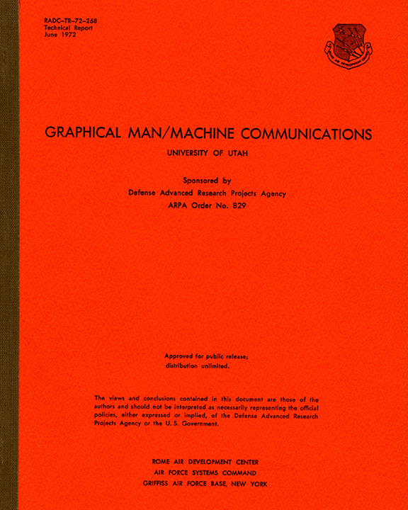 Journal cover Graphical Man/Machine Communications Technical Report (June 1972)