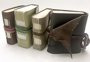 image of leather bound books