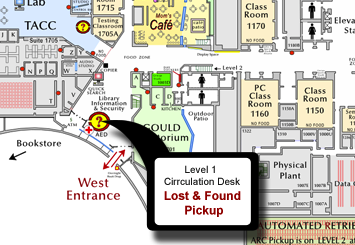 Lost and Found Level 1 Circulation Desk