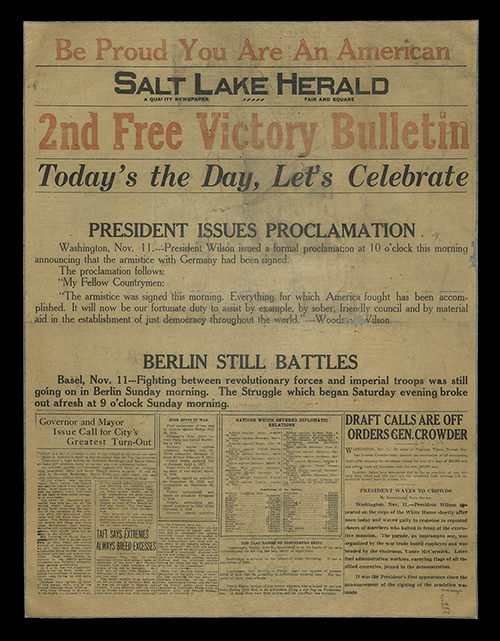 2nd Free Victory Bulletin, Salt Lake Herald, 1918