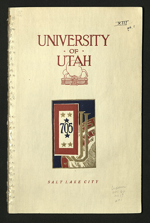 Front Cover of University of Utah, Salt Lake City, 1917