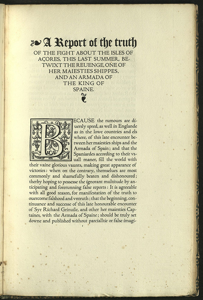 Report of the Truth... Title Page