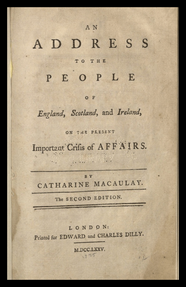 An address to the people of England, Scotland (Macaulay)