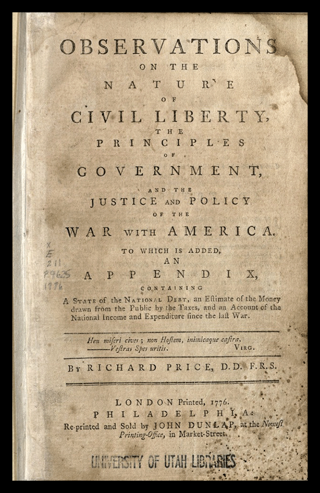 Observations on the Nature of Civil Liberty (Price)