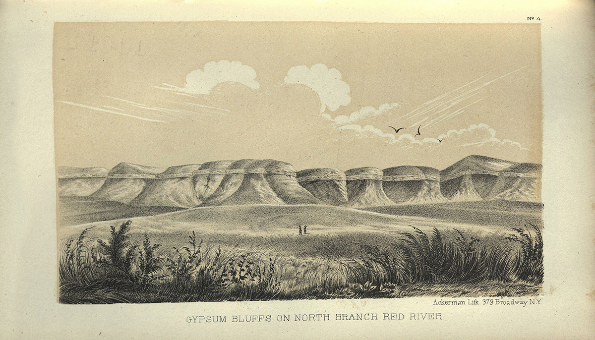 Exploration of the Red River of Louisiana... "Gypsum Bluffs on North Branch Red River"