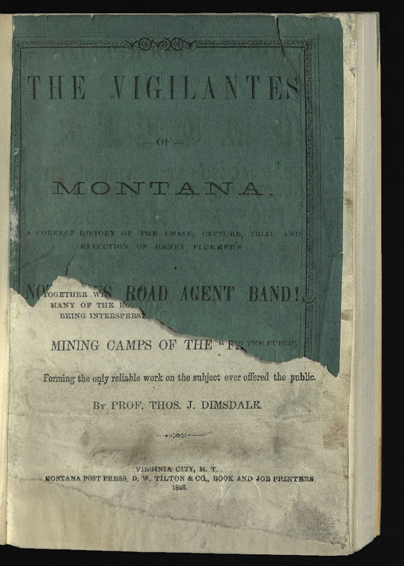 Vigilantes of Montana... Front wrapper and title page