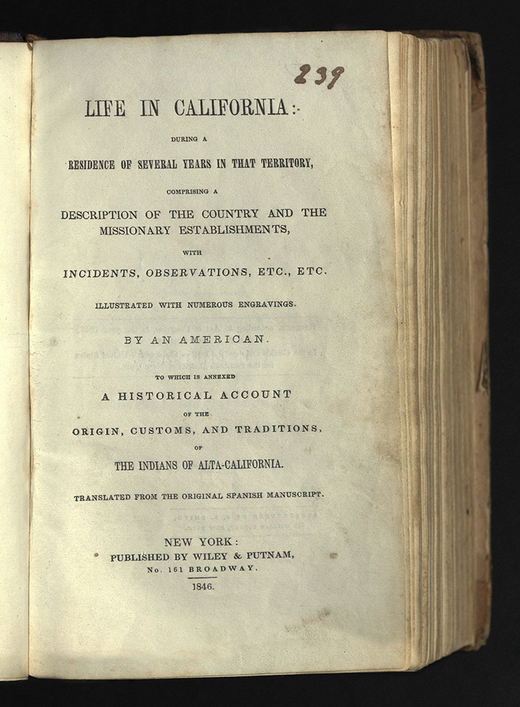 Life in California, title page