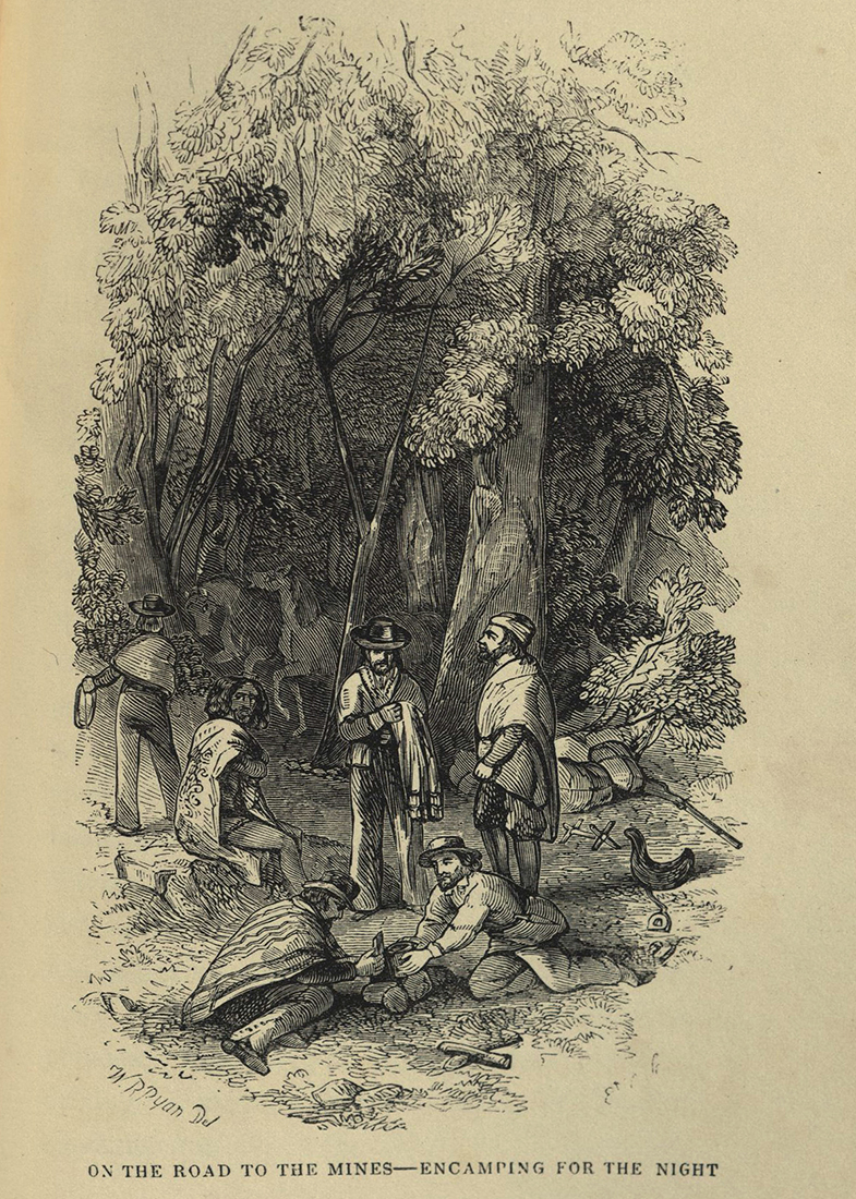 Personal Adventures... engraving opposite page 280 "Encamping for the Night"