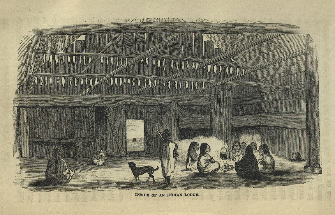 The Northwest Coast... “Inside of an Indian lodge” op. p. 330