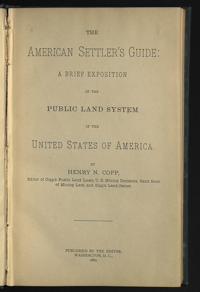 American Settler's Guide... title page