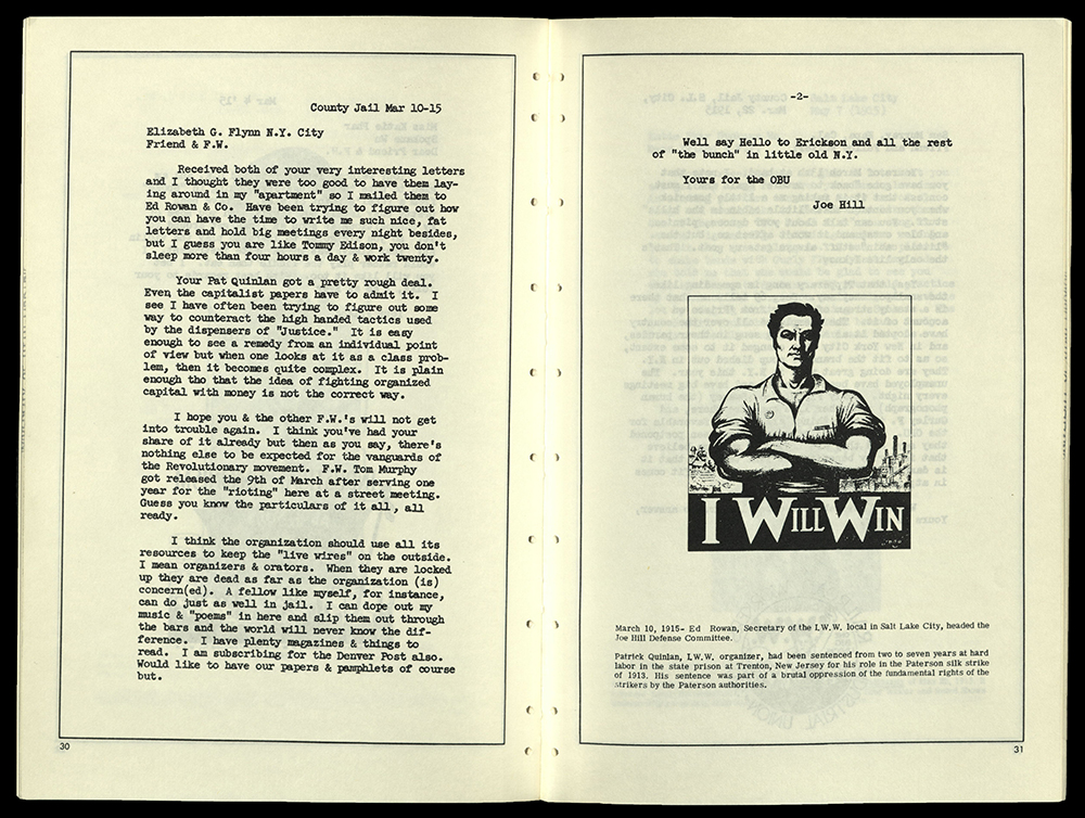 Letters of Joe Hill, Spread