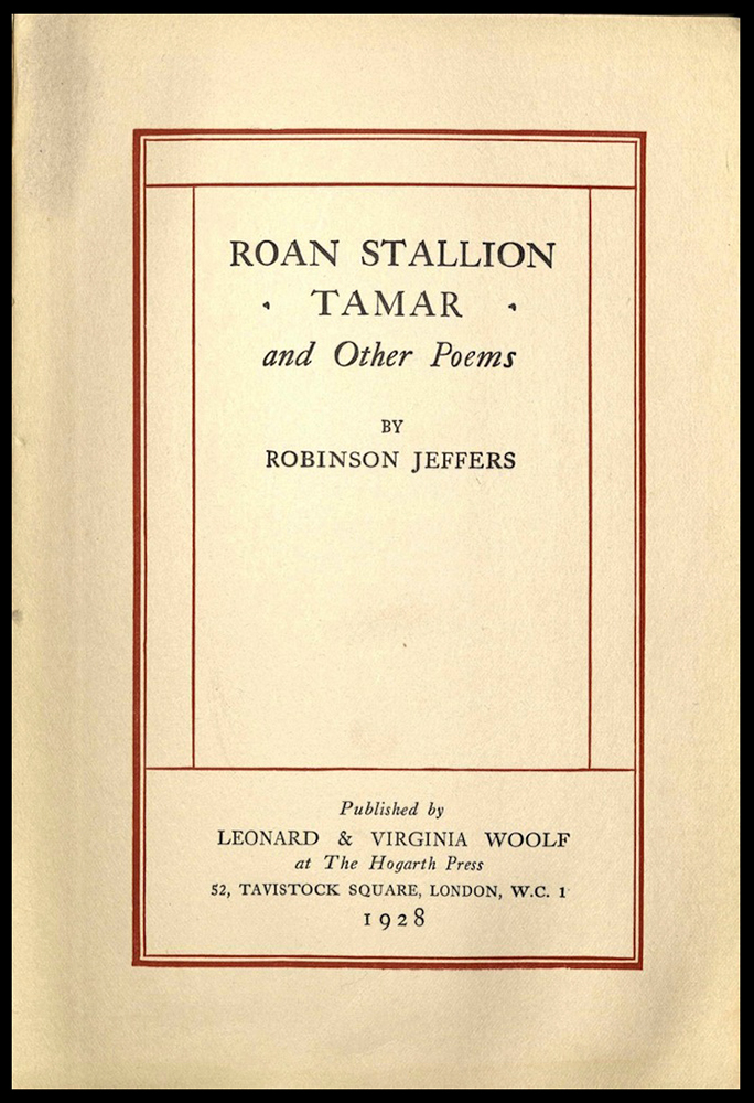 Robinson Jeffers Roan Stallion, Tamar