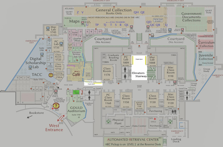 Level 1 Exhibit Space Map