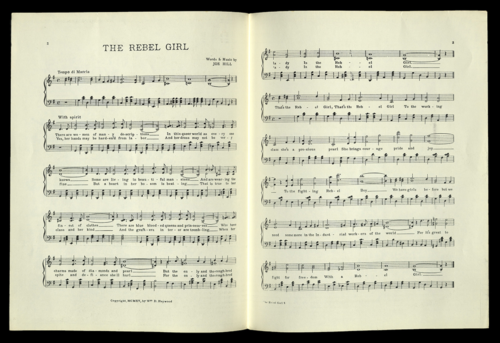 Joe Hill, The Rebel Girl - music spread