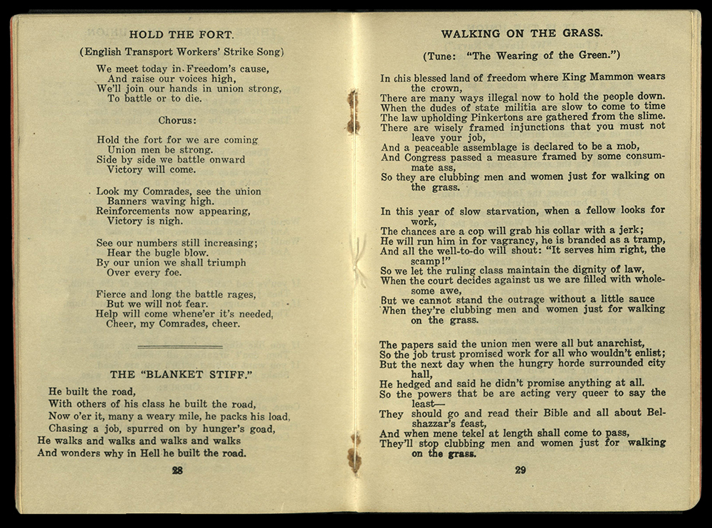 Songs of the Workers, 1914, spread