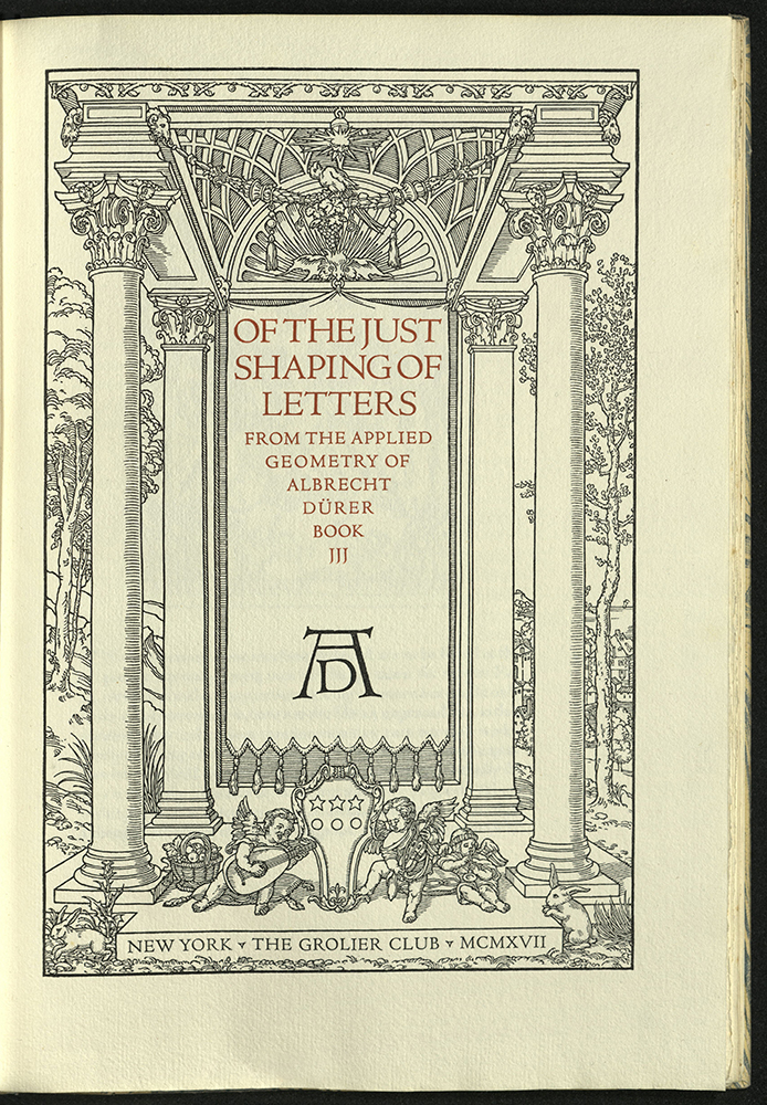 Of the Just Shaping of Letters... title page