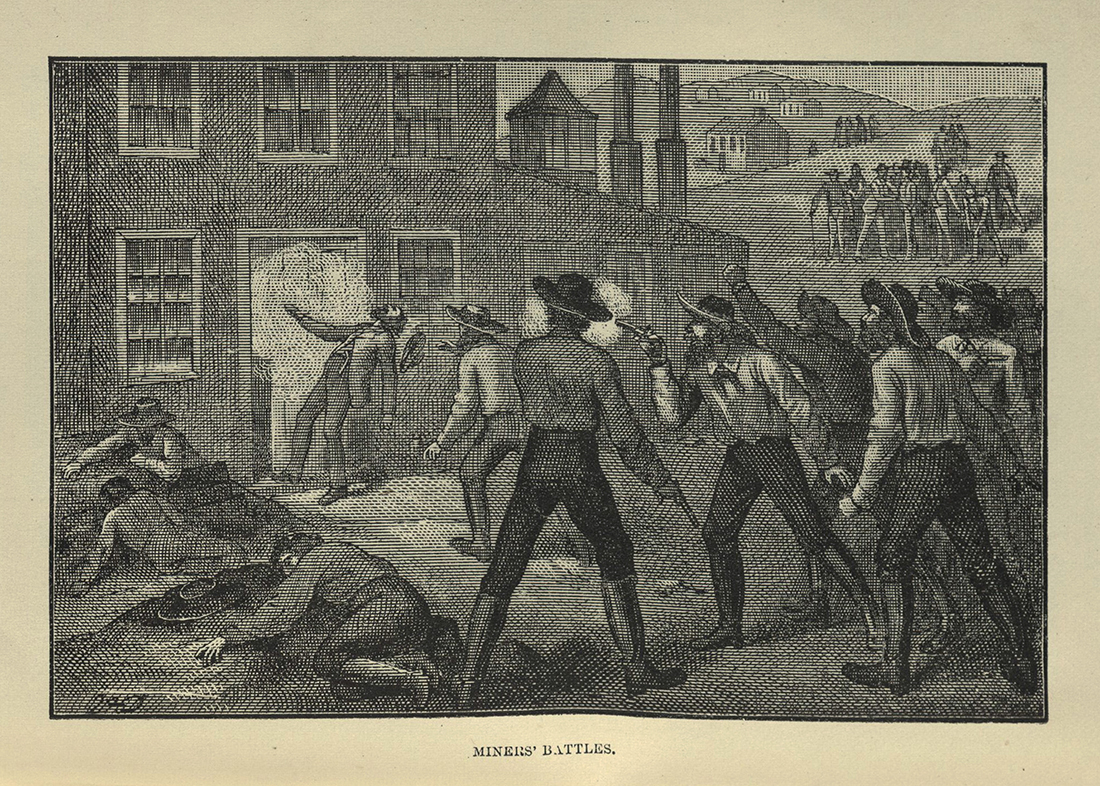 History of the Big Bonanza... page 454 "Miners' Battles"