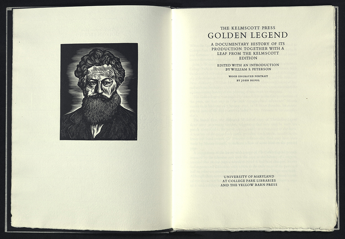 Kelmscott Press Golden Legend... frontis and title page