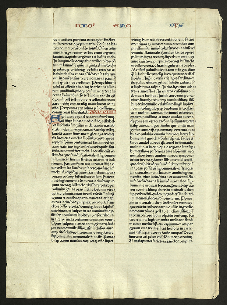 1462 Fust & Schoeffer Bible (verso)