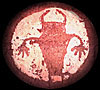 Glen Canyon Logo Depicting a hieroglyphic image of a man with long horns on its head and spread out arms and hands
