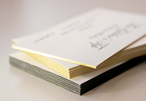 image of edge painted business cards