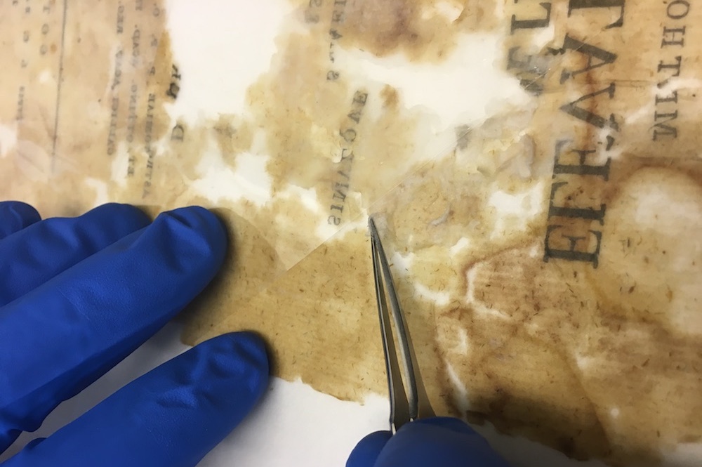 removal of pva from a deteriorated page