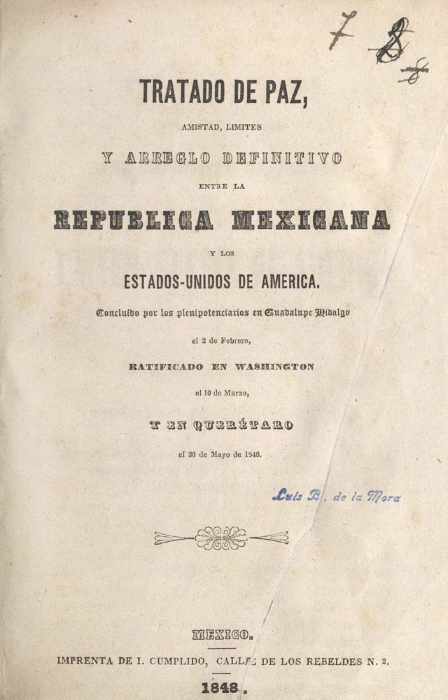 Mexico Treaties, Spanish Title 