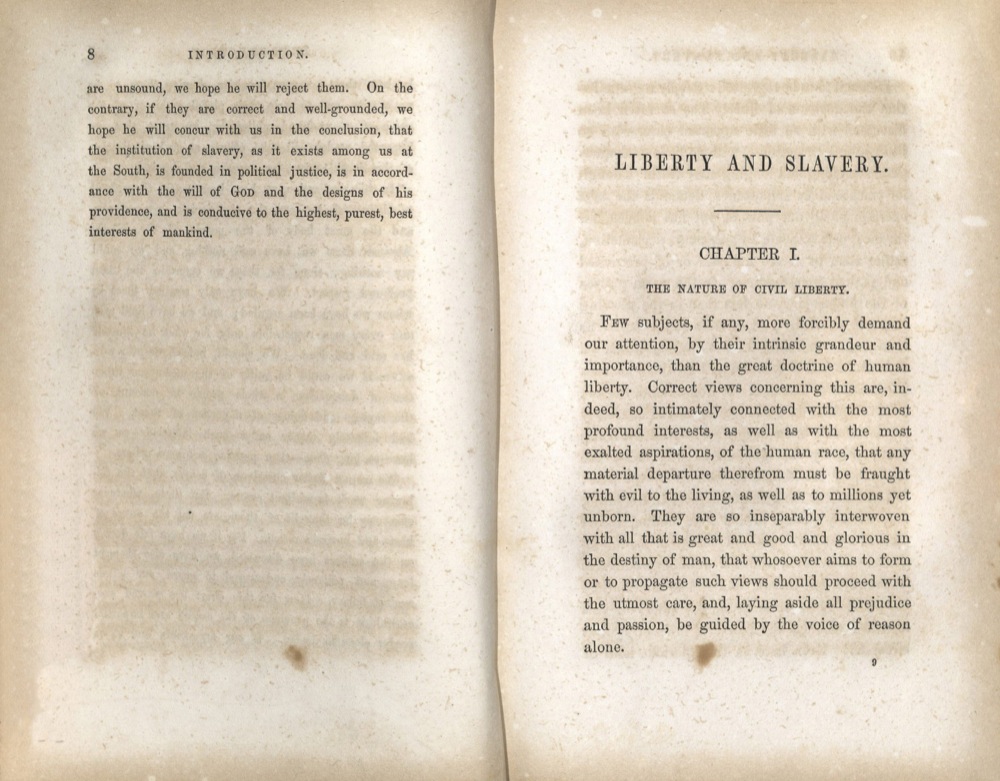Albert Taylor Bledsoe, An Essay on Liberty and Slavery…,  1856