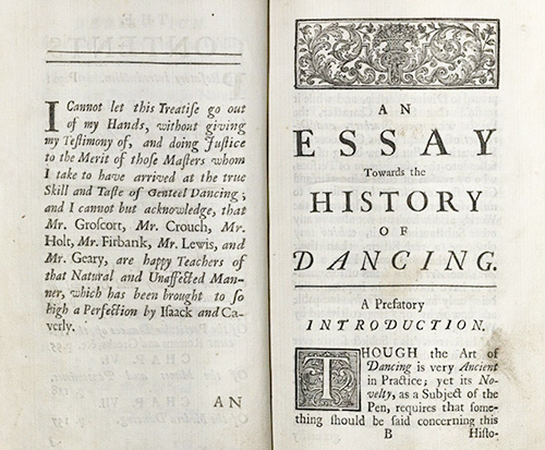 Weaver, An Essay Towards a History of Dancing..., 1712