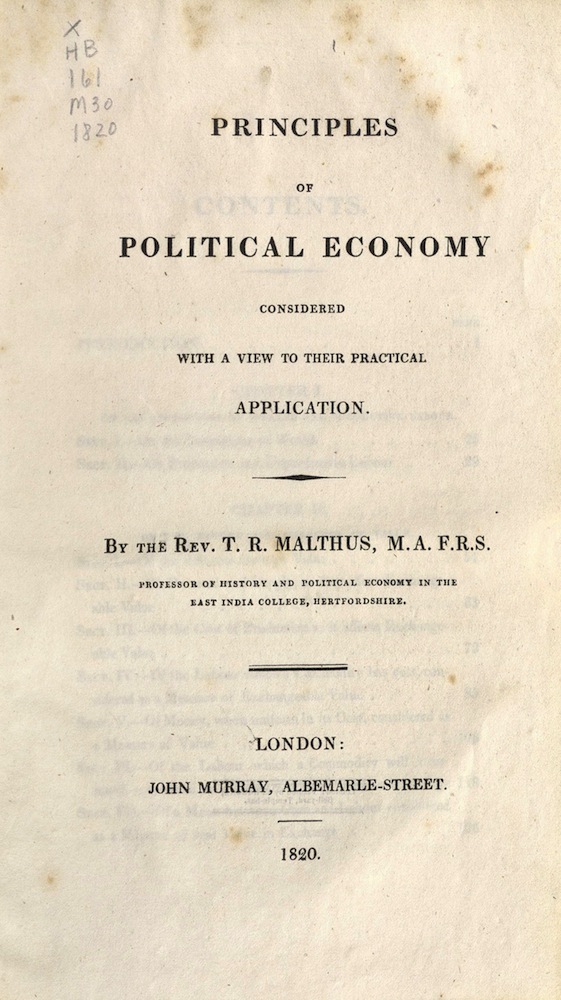 Principles pf Political, 1820
