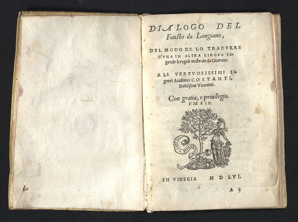 Sebastiano Fausto da Longiano, Dialogo…del modo de lo tradurre d’una in altra, 1556
