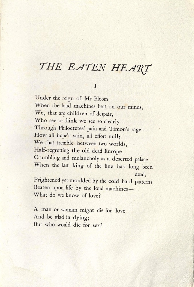Aldington, The eaten heart, 1929