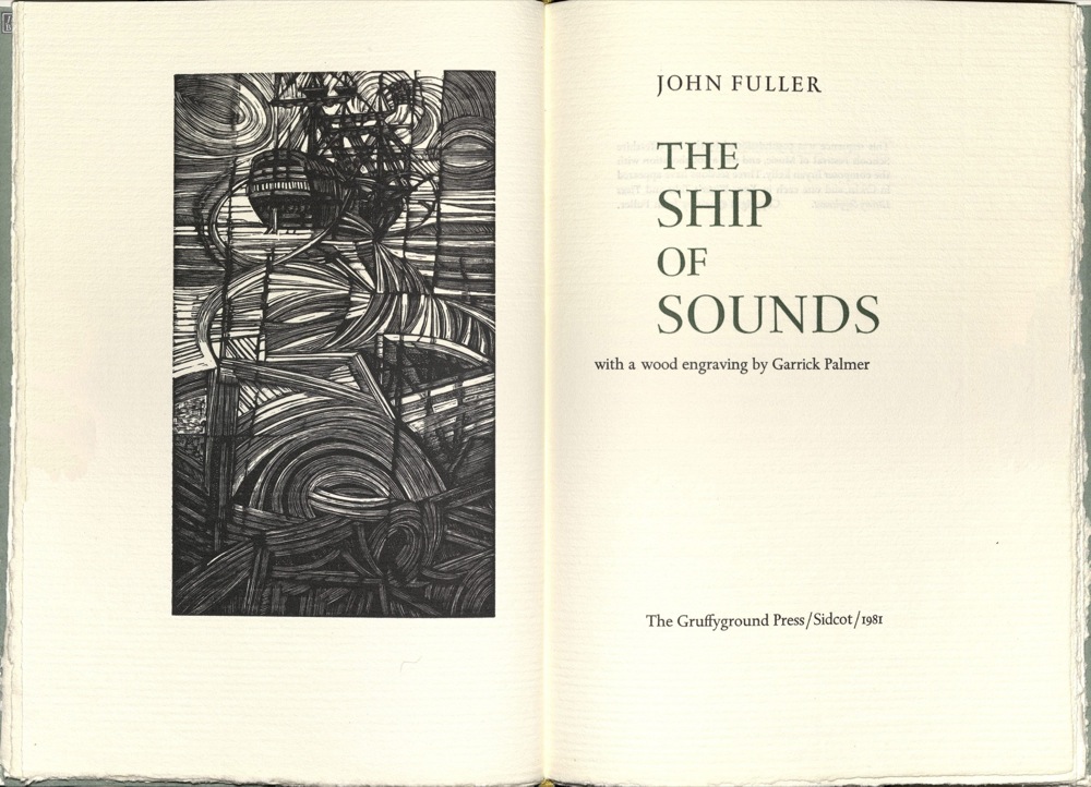 John Fuller, The ship of sounds, 1981 Fuller, The ship of sounds, title page
