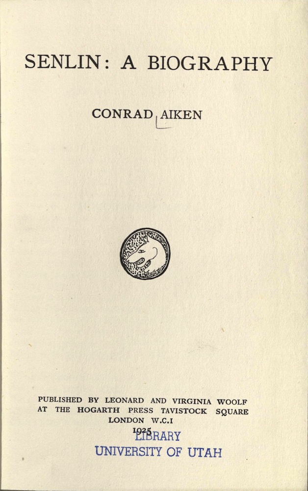Aiken, Senlin: a biography, 1925