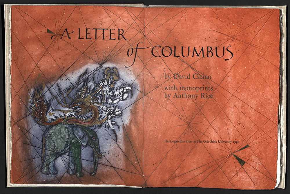 David Citino, Letter of Columbus, Logan Elm Press, 1990
