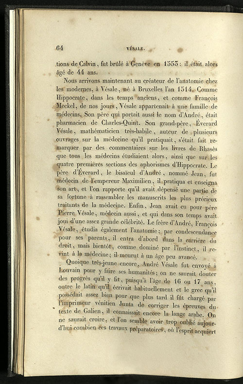 Adolphe Burggraeve, Precis de l'Historie de l'Anantomie, 1840