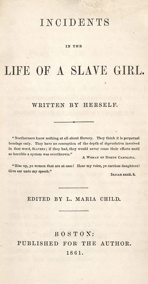 INCIDENTS IN THE LIFE OF A SLAVE GIRL…