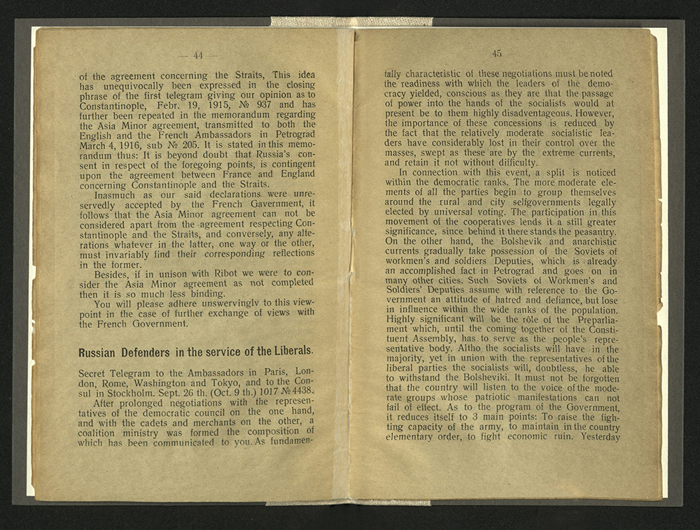 Secret Diplomatic Documents and Treaties from the Archives of the Ministry of Foreign Affairs..., Petrograd, 1918