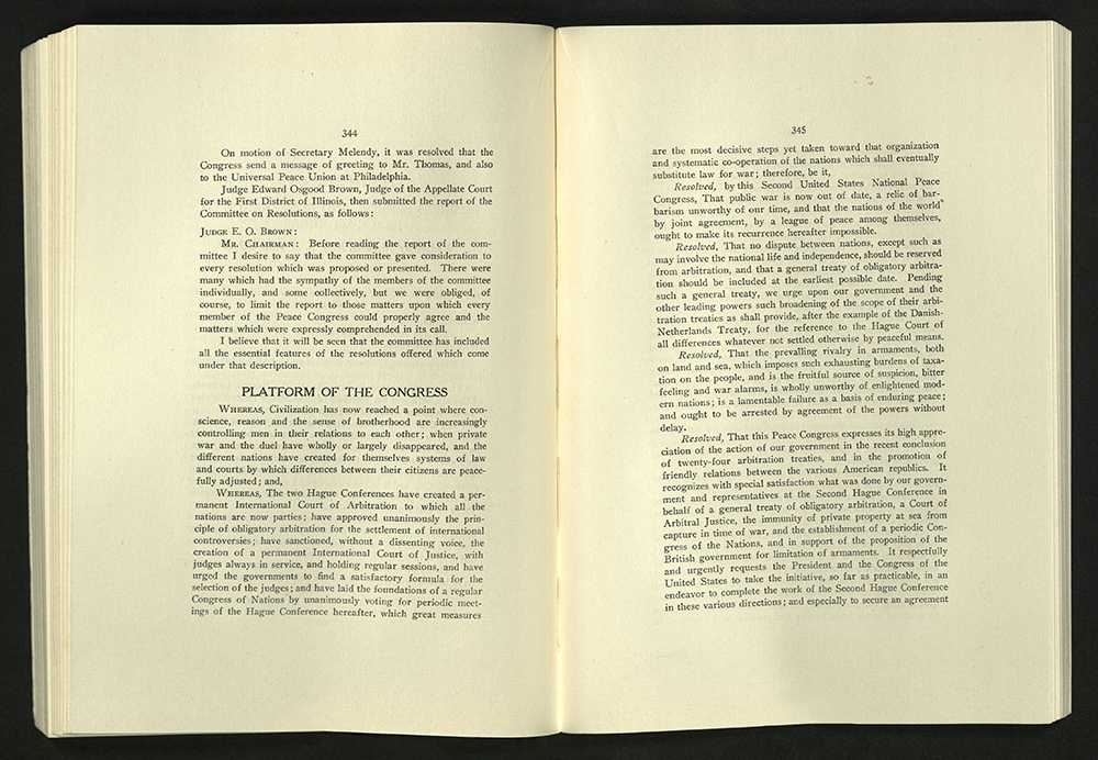 Charles Edward Beal, National Peace Congress, 1909