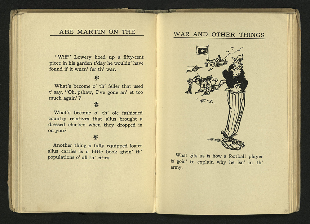Kin Hubbard's Abe Martin on the War and Other Things, 1918