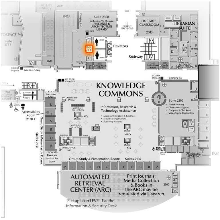 Level 2 Room 2400D highlighted