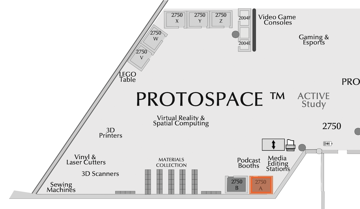 Level 2 Room 2750A highlighted