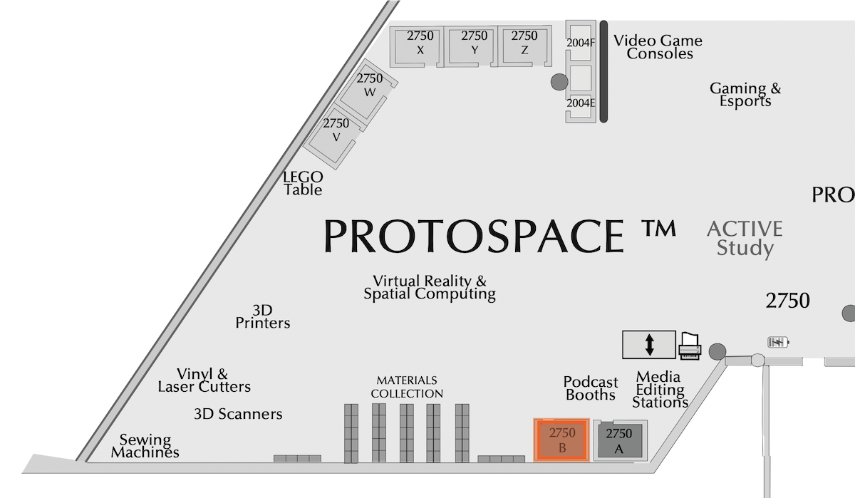 Level 2 Room 2750B highlighted