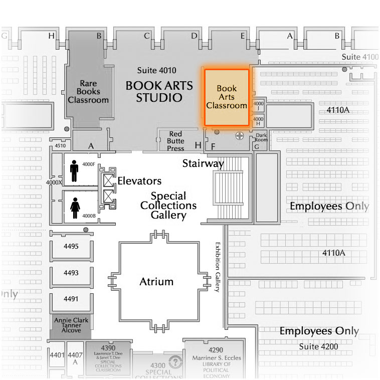 Level 1 Room 1705B highlighted