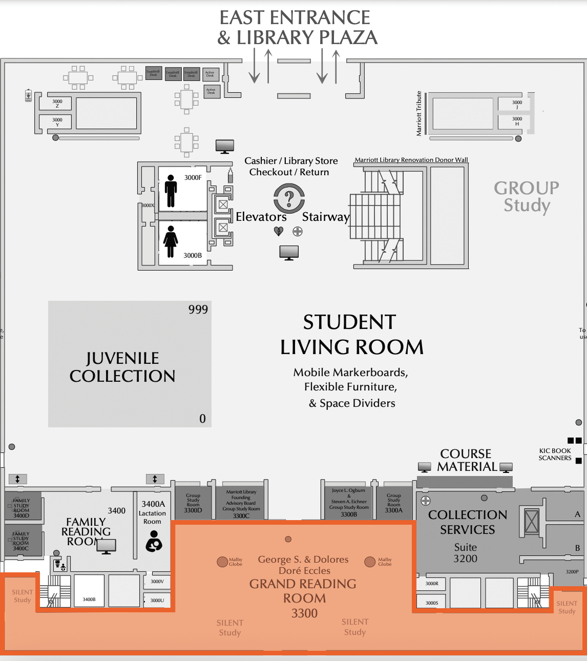 Grand Reading Room highlighted