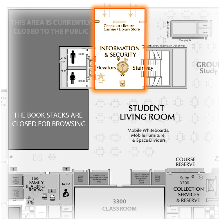 Level 3 East Entrance Lobby highlighted