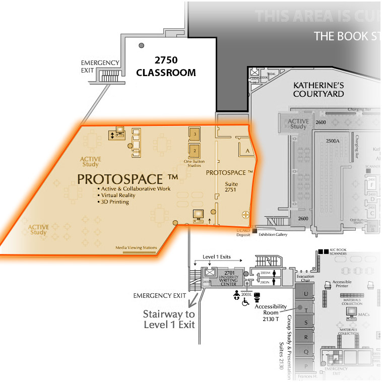 Level 2 Protospace highlighted