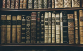 shelf of old books